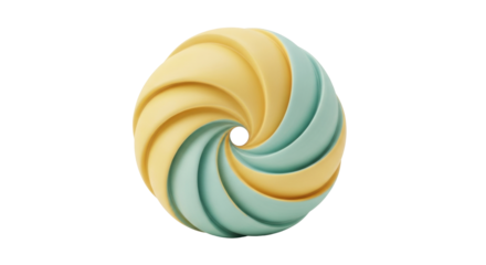Isolated abstract swirl, two-tone decorative element for design, pattern, logo design