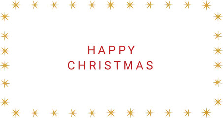 Obraz premium Festive happy christmas greeting card with star decorations