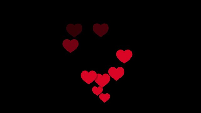 heart animation pack video.  Valentine Love Heart  animated video.  red heart animated video. 