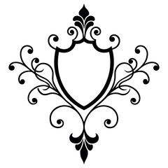 damask vintage baroque logo icon 1