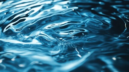 Blue pure water liquid surface ripple background