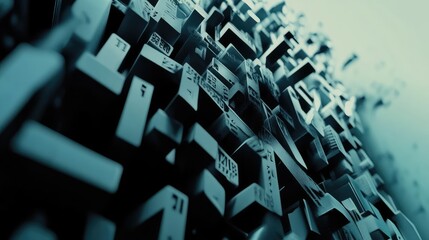 Obraz premium Digital circuit board abstract labyrinth creating complex data