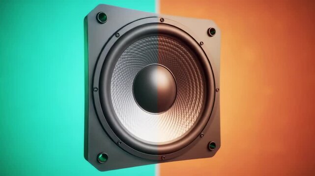 Audio Depth Detailed Look at a Loudspeaker & Vibrant Color Contrast
