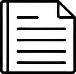 Vector art of document icon representing file, page, text, information, and record for business, education, and personal use