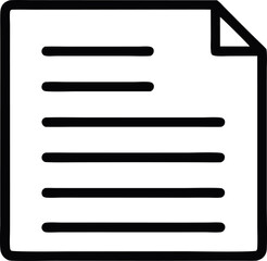 Vector art of document icon representing file, page, text, information, and record for business, education, and personal use