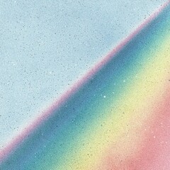 A vibrant abstract rainbow over a light blue sky, creating a beautiful and colorful display. The artwork showcases a gentle gradient