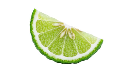 Isolated Bergamot Slice, Tropical Fruit, Exotic Citrus, Aromatic, Green, Ingredient, Flavor, Food
