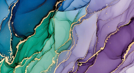 Stunning fluid art background with gold accents creates a modern, vibrant, and elegant design perfect for sophisticated branding and creative projects