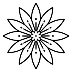 Horizon Petals line art vector 