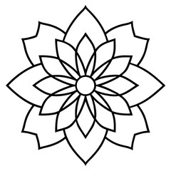 vector illustration of lotus flower
