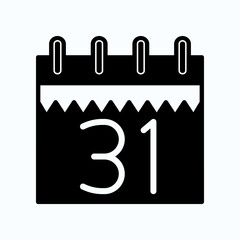 Illustration of a Minimalist Calendar Showing the 31st Day of the Month