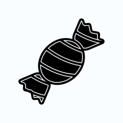 Candy Wrapped Hard Candy Icon Illustration For Sweet Treat, Snack, Or Holiday Theme