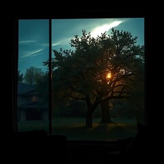 Epic amazing lens glow lighting, modern future grand epic scene