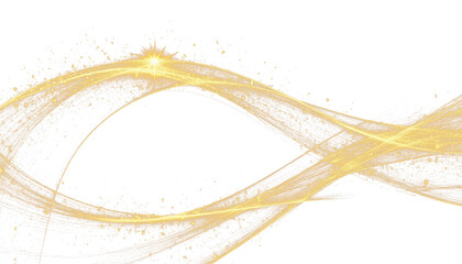 Golden wave of sparkling dust PNG on transparent background for universal design overlay.