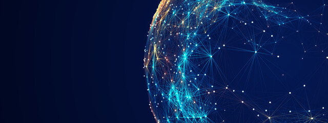 Abstract Digital Network Sphere