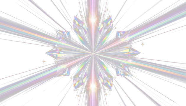 Gemstone light refraction glitter effect PNG clipart with transparent background for projects.