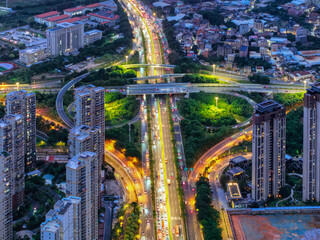 china city skyline night view