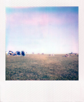 polaroid of the beach