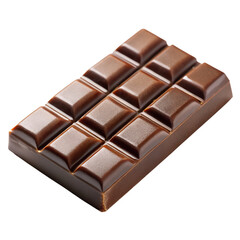 Piece of chocolate bar isolated on transparent background PNG