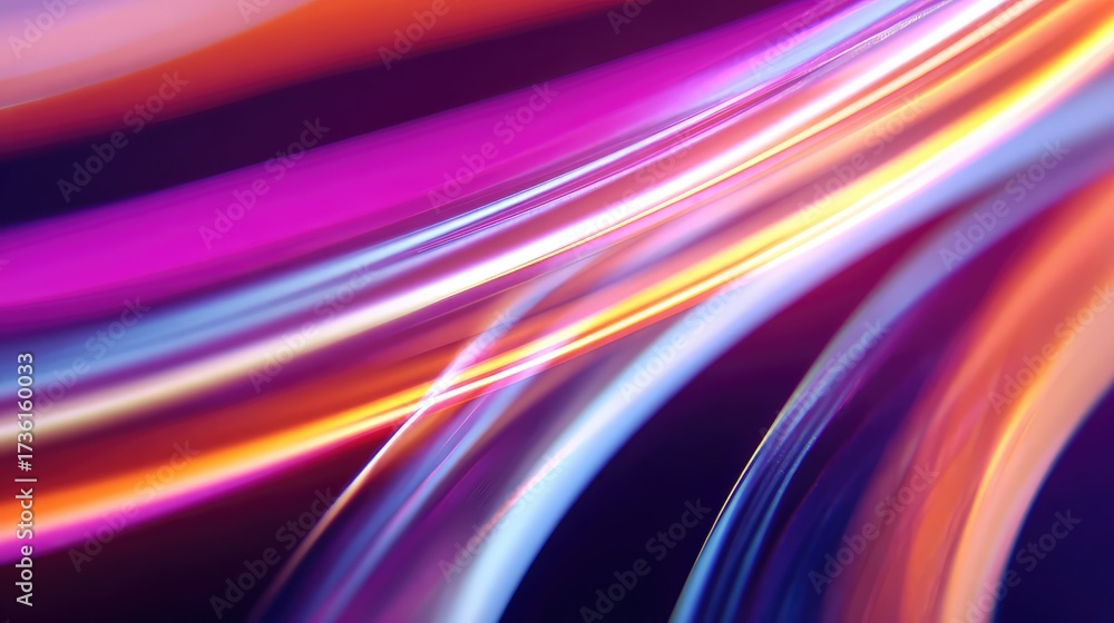 Canvas Prints abstract glowing light streaks creating vibrant modern background