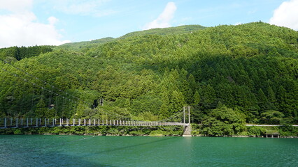 Tranquil Bridge and Landscape in Shizuoka, Japan, Serene Landscapes and River Bridges