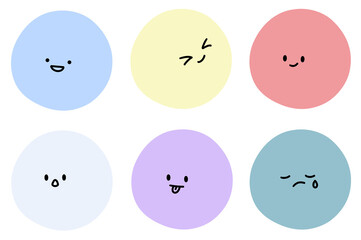 emotion emoji with round 
