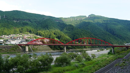 Tranquil Bridge and Landscape in Shizuoka, Japan, Serene Landscapes and River Bridges