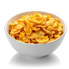 Bowl of golden yellow cereal
