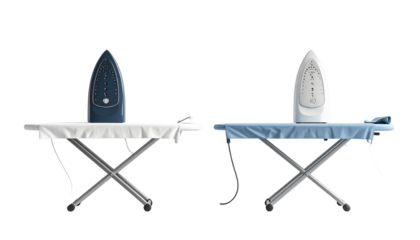 Iron with Ironing Board Duo Set Isolated on Transparent Background