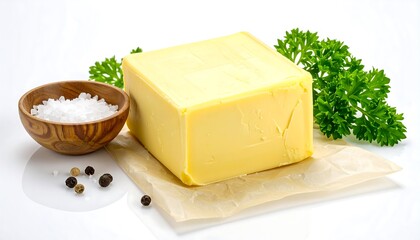 Butter block with herbs and salt