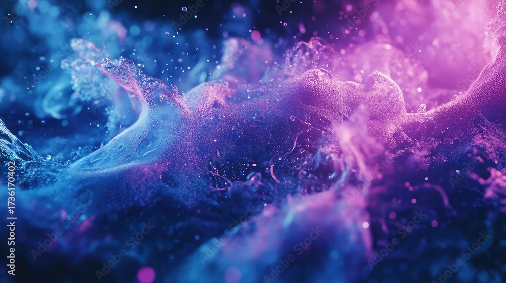 Canvas Prints colorful liquid flowing creating abstract galaxy background