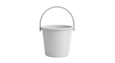 Isolated Bucket with Handle for Household, Gardening, or Cleaning Purposes, Metal Finish