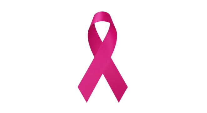 Isolated Pink Awareness Ribbon Supporting Breast Cancer Causes, Prevention and Treatment