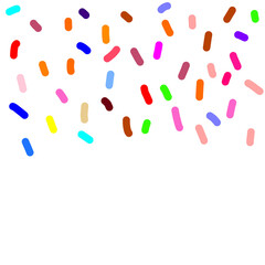 Rainbow Confetti Sprinkles Pattern - Colorful Party Decoration Transparent PNG - Festive Celebration Background Design