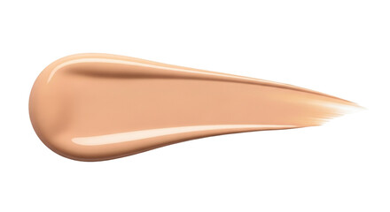 Isolated swatch of beige liquid foundation for matching skin tone, professional makeup tool
