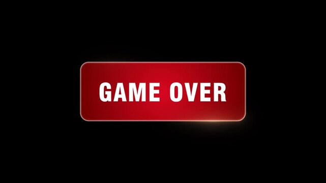 Bright red rectangular background with soft light effect with GAME OVER writing