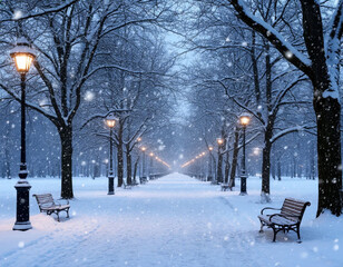 winter in the park