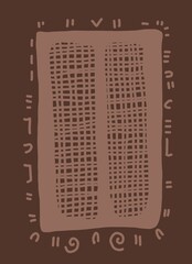 Minimal abstract image for modern interior. The picture is painted by hand on a tablet. © neurostructure