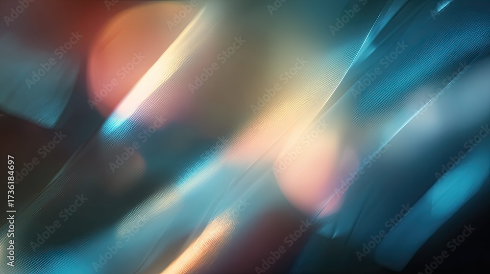 Canvas Prints abstract lines creating blue and orange light texture