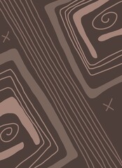 Minimal abstract image for modern interior. The picture is painted by hand on a tablet. © neurostructure