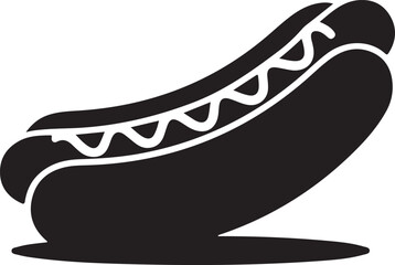 Hot dog silhouette vector
