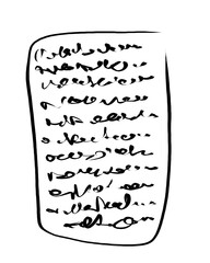 Abstract text. Imitation of a very old handwriting of an unknown language.