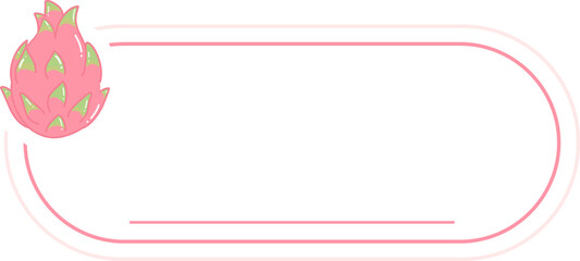 Cute Fruit Label Name Tag Frame Sweet Text Box