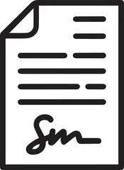 Contract Document with Signature Icon agreement legal