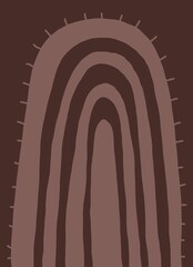 Minimal abstract image for modern interior. The picture is painted by hand on a tablet. © neurostructure