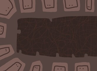 Minimal abstract image for modern interior. The picture is painted by hand on a tablet.