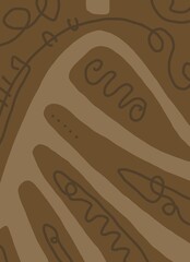 Minimal abstract image for modern interior. The picture is painted by hand on a tablet. © neurostructure