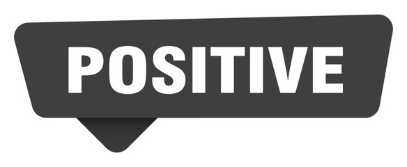 positive black sign isolated on transpatent background. positive sticker