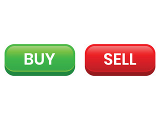 Glossy Style Buy and Sell Detailed Rounded Button for Ecommerce Graphic