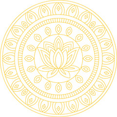 Round Mandala Design Vector